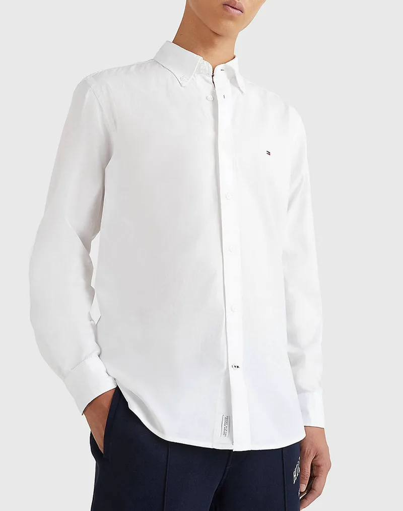 TOMMY HILFIGER ΠΟΥΚΑΜΙΣΟ CORE FLEX POPLIN RF SHIRT MW0MW25035-YBR White