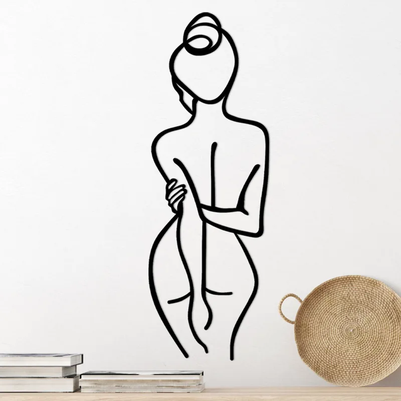 Μεταλλικό Διακοσμητικό Τοίχου Woman Body 891Tnl1979 72x0,15x26 cm