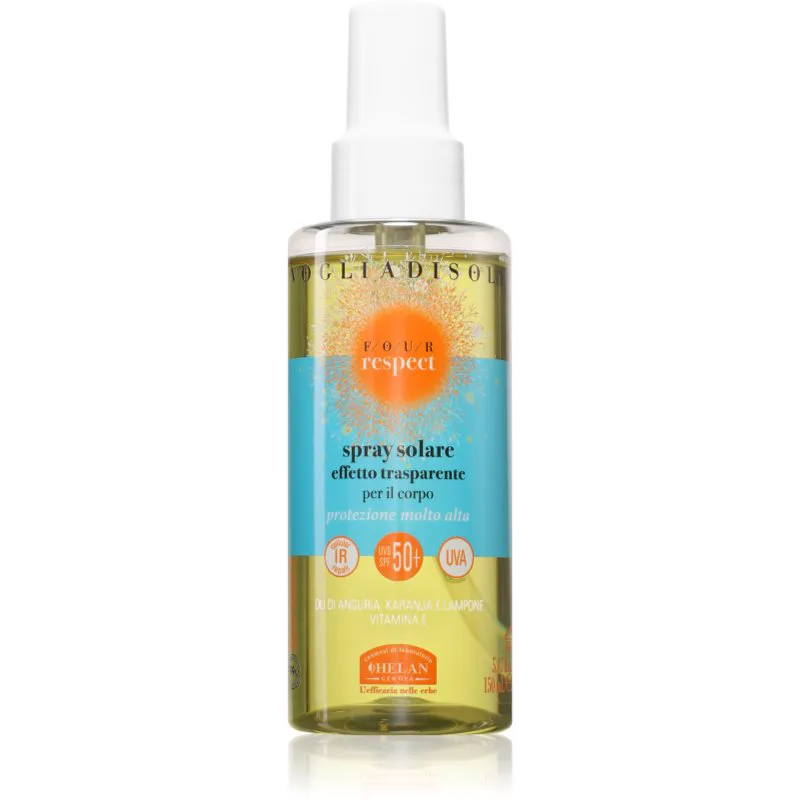 Helan VOGLIA DI SOLE FOUR RESPECT Suntan Spray SPF50+ αντηλιακό προστατευτικό σπρέι SPF 50+ 150 ml