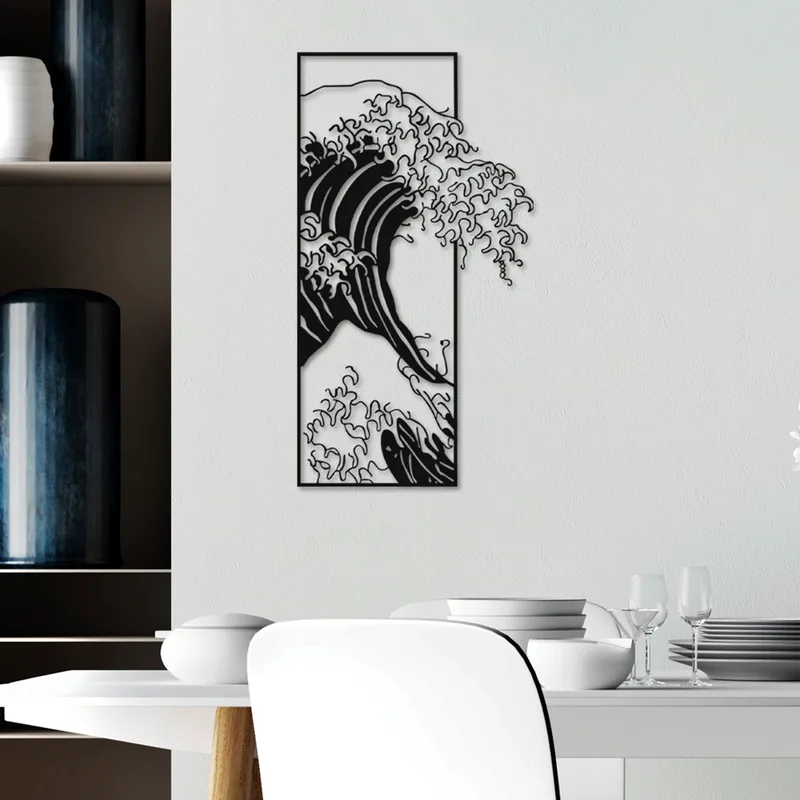 Μεταλλικό Διακοσμητικό Τοίχου Waves 3 891Tnl3322 34x62 cm