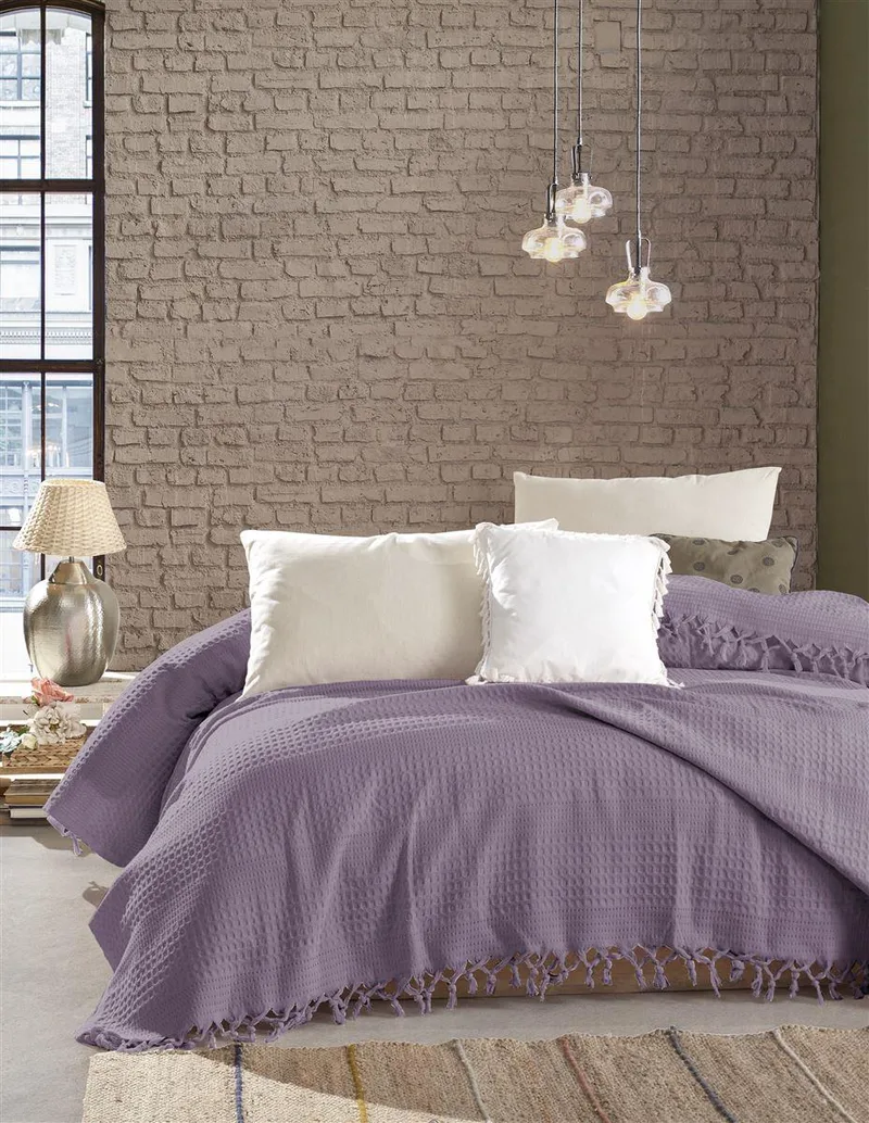 Κουβέρτα Πικέ Βαμβακερή Υπέρδιπλη 220x240εκ. Dobby Purple DimCol (Ύφασμα: Βαμβάκι 100%, Χρώμα: Μωβ, Μέγεθος: Υπέρδιπλα) - DimCol - 12304155125000PR