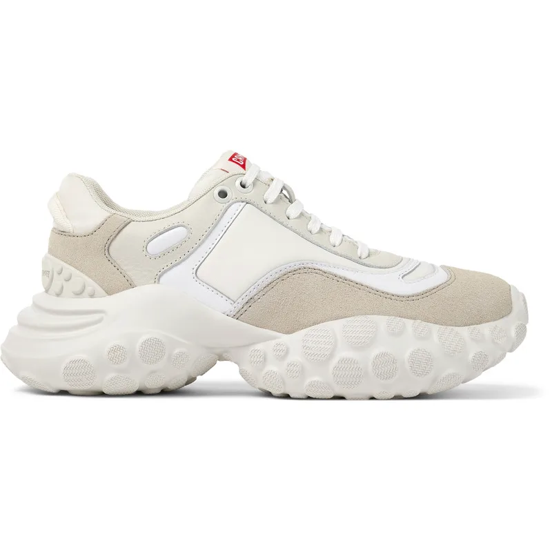CAMPER Pelotas Mars - Sneakers Για Γυναικεία - Λευκό,Γκρι, Μέγεθος 39, Cotton fabric/Smooth leather