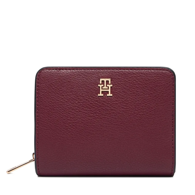 Πορτοφόλι Tommy Hilfiger Th Icon Med Za W/ Flap Seasonal AW0AW18758 Μπορντό