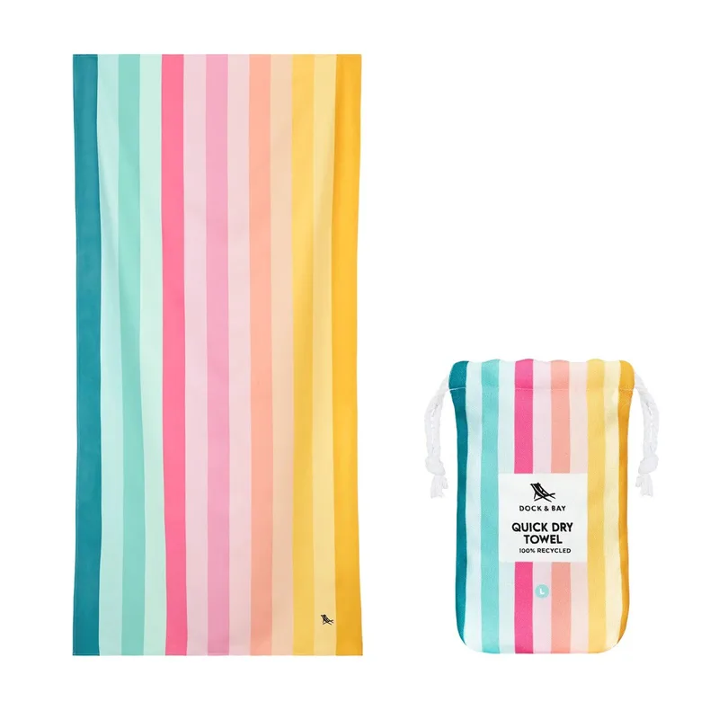 Dock & Bay Quick Dry Beach Towel Cabana - Coastal Candy L (160x90cm)
