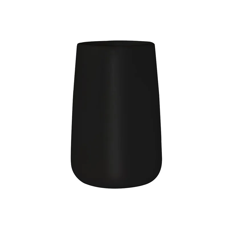 Ποτηροθήκη Πορσελάνης Μαύρη Bamboo Estia 8,7x8,7x13εκ. 02-4606 (Υλικό: Πορσελάνη, Χρώμα: Μαύρο) - estia - 02-4606