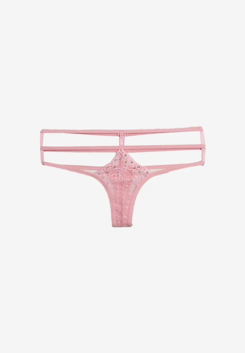 Στρινγκ Cottonhill Strass CH0188-Ροζ