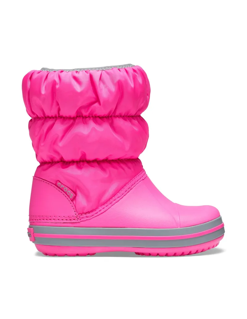 Crocs Puff Παιδικές Μπότες Χιονιού Candy Ροζ 14613-6TR