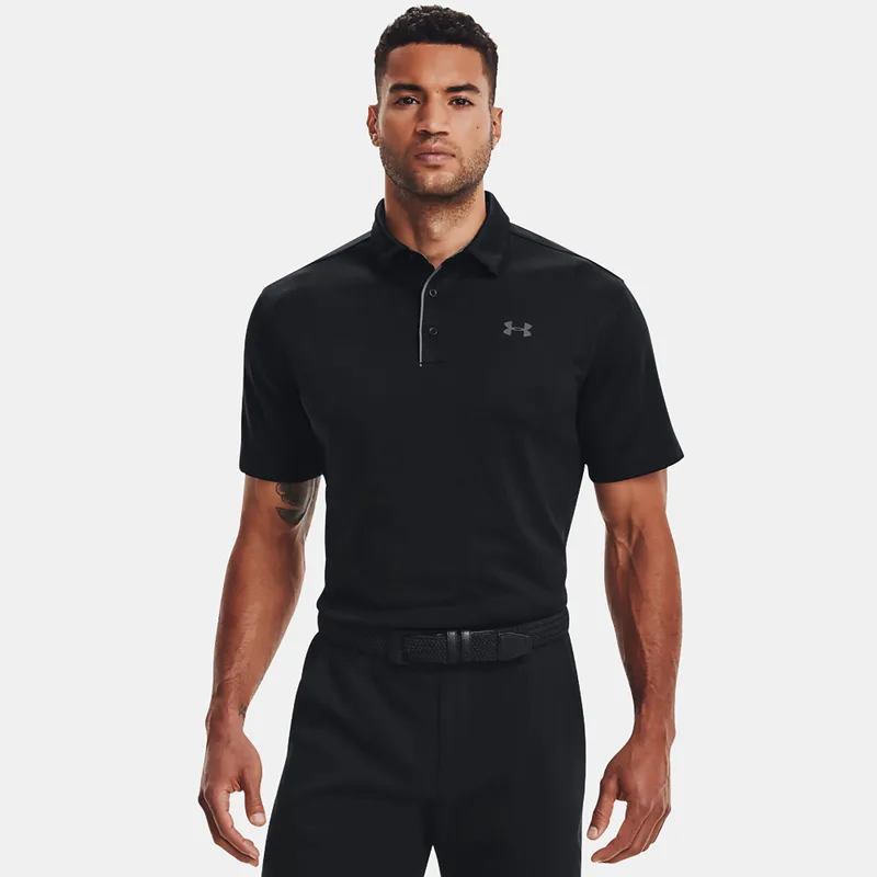 UNDER ARMOUR TECH POLO ΜΑΥΡΟ