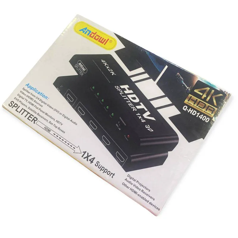 Andowl Q-HD1400 1x4 3D 4Kx2K HDMI Splitter
