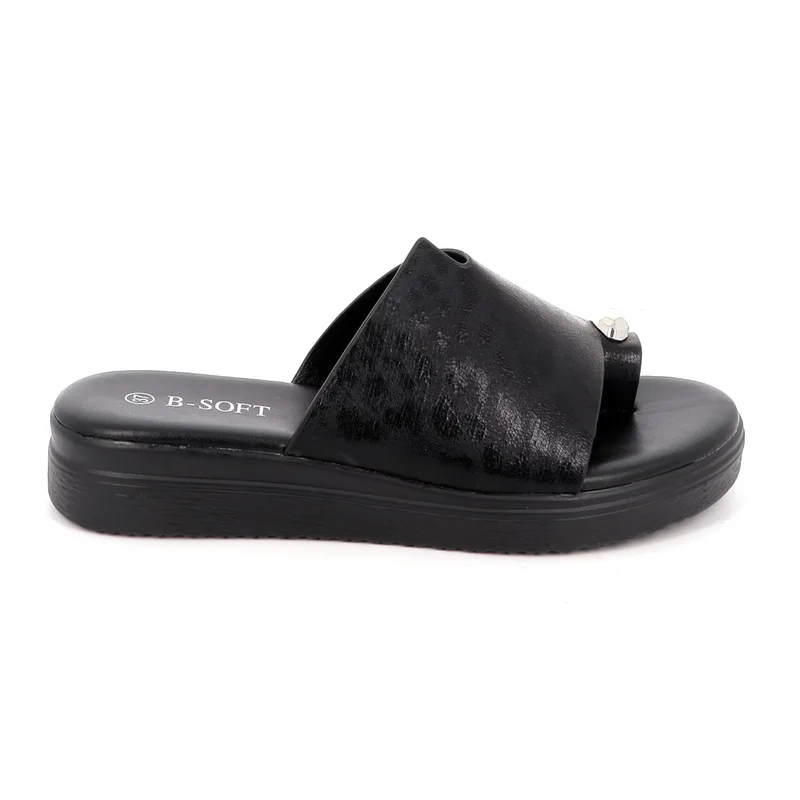 Γυναικείο Mule B-Soft Χρώματος Μαύρο 703-54.B