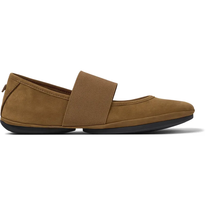 CAMPER Right - Μπαλαρίνες Για Γυναικεία - Καφέ, Μέγεθος 40, Suede