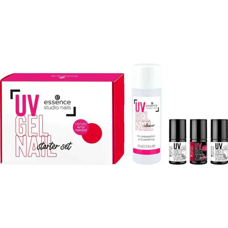 essence studio nails UV GEL NAIL Σετ βερνίκι νυχιών με χρήση λάμπας UV/LED 4 τμχ