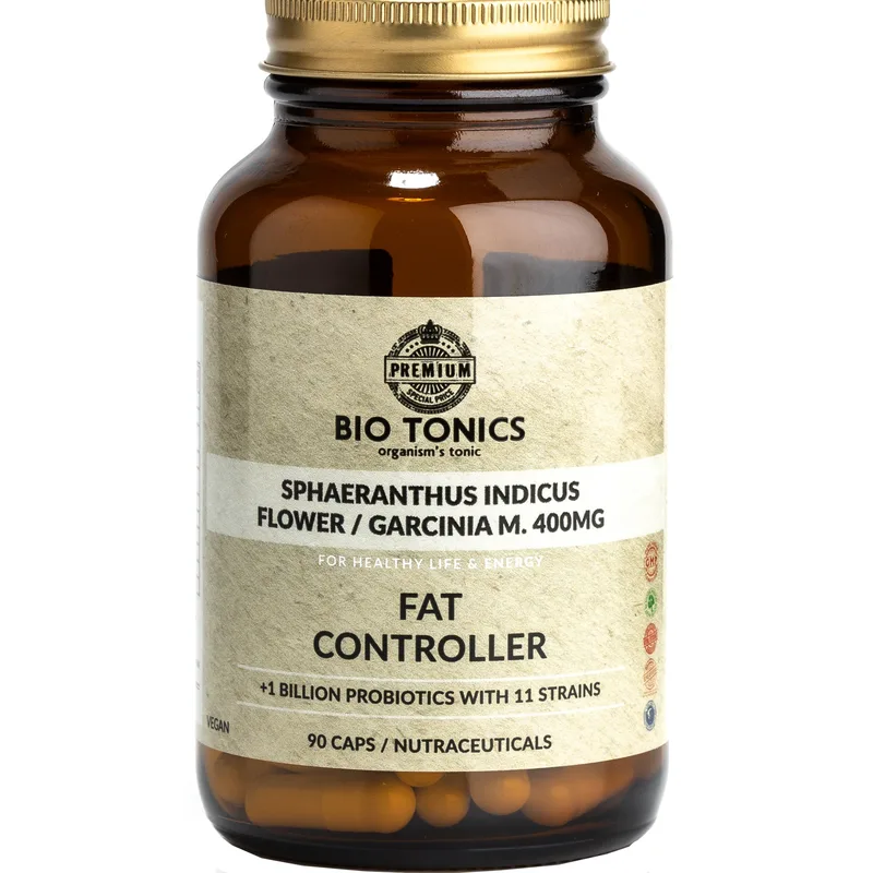Bio Tonics Fat Controller Συμπλήρωμα Διατροφής Φυτικών Εκχυλισμάτων & Προβιοτικών με Λιποτροπική Δράση για Απώλεια Βάρους 90caps