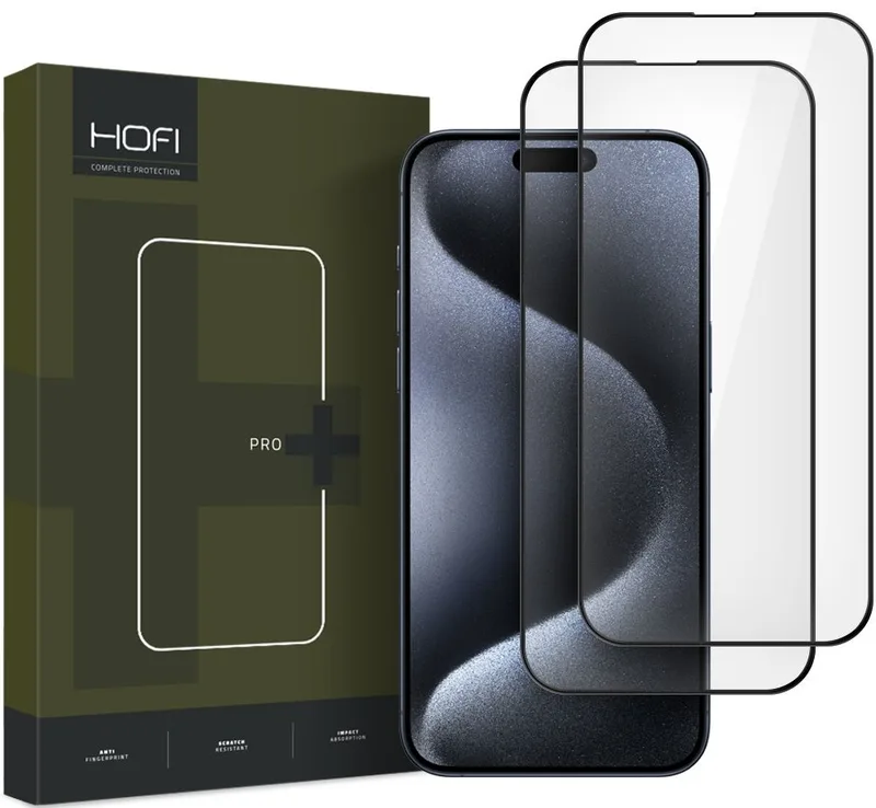 Αντιχαρακτικό Γυαλί Προστασίας Apple iPhone 17 Pro Max / 16 Pro Max - Hofi Premium Pro+ Tempered Glass FullFace Οθόνης - 2 Τεμάχια - Black (5906302310852)