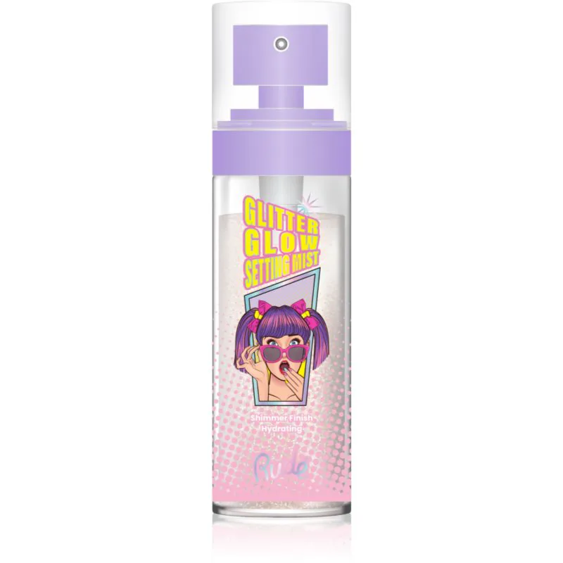 Rude Cosmetics Glitter Glow σταθεροποιητικό σπρέι για μεικ απ με στρας 60 ml