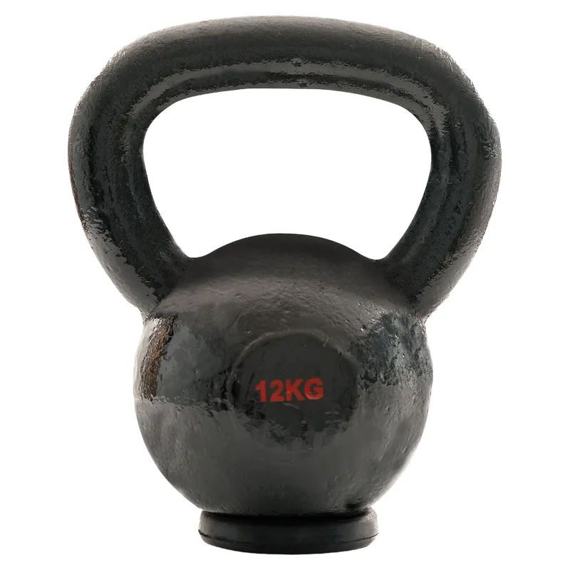 Kettlebell Cast Iron Rubber Base 12kg Μαύρο