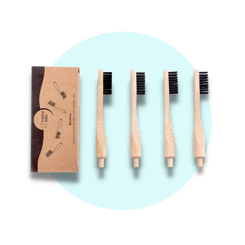 Eco Replaceable Toothbrush Heads Refill 4x