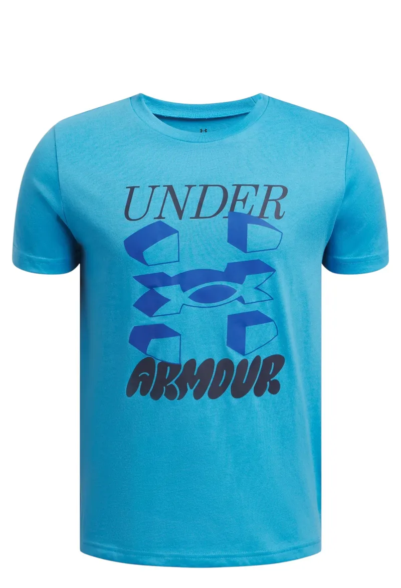 Μπλούζα Κοντομάνικη Under Armour Split Big Logo 1390003-452 Αγόρι