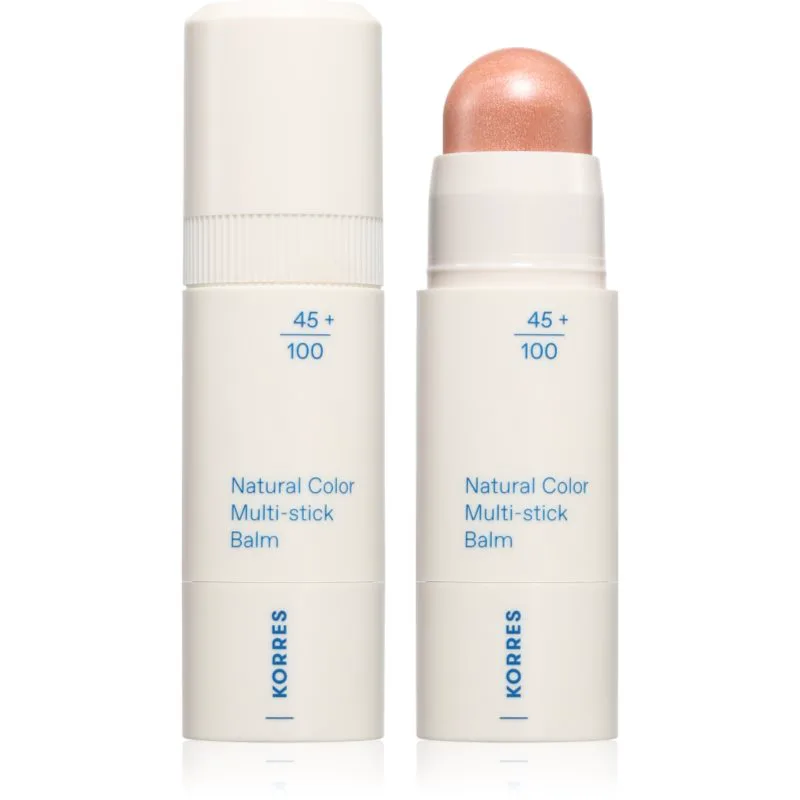 Korres Natural Color Multi-Stick Balm πολυλειτουργικά καλλυντικά για χείλη και μάγουλα απόχρωση Glass Peach 4.5 γρ