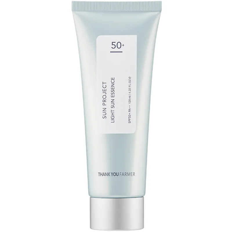 Thank You Farmer Sun Project Light Sun Essence Face & Body Spf50+, Αντηλιακή Κρέμα Πολύ Υψηλής Προστασίας με Ανάλαφρη Υφή για Πρόσωπο & Σώμα 120ml