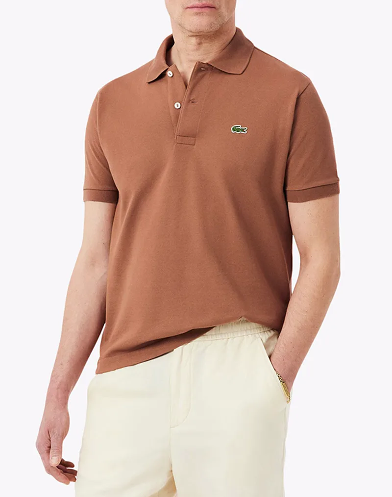 LACOSTE ΜΠΛΟΥΖΑ ΚΜ POLO SS 3L1212-LFA Cappuccino