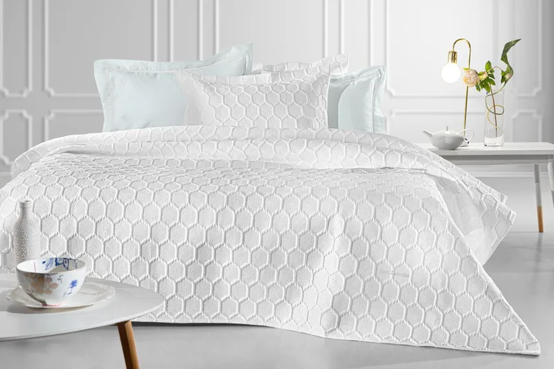 Σετ Κουβερλί King Size 3 Τεμαχίων Guy Laroche Hive White 250x240