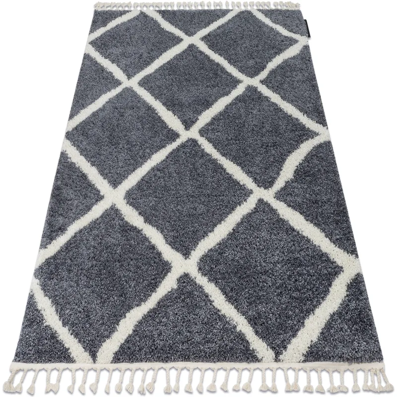 Χαλιά Rugsx Χαλί BERBER CROSS B5950 γκρι / λευκό 200x290 cm