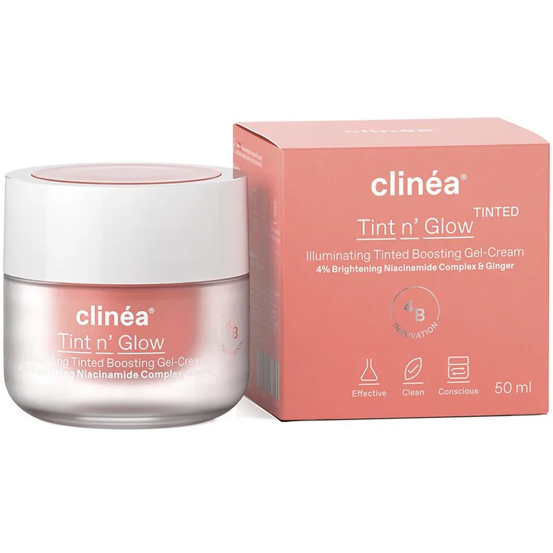 Clinéa Tint n' Glow Illuminating Tinted Boosting Gel-Cream,Κρέμα-Gel Προσώπου, με Χρώμα για Ενίσχυση της Λάμψης της Επιδερμίδας 50ml