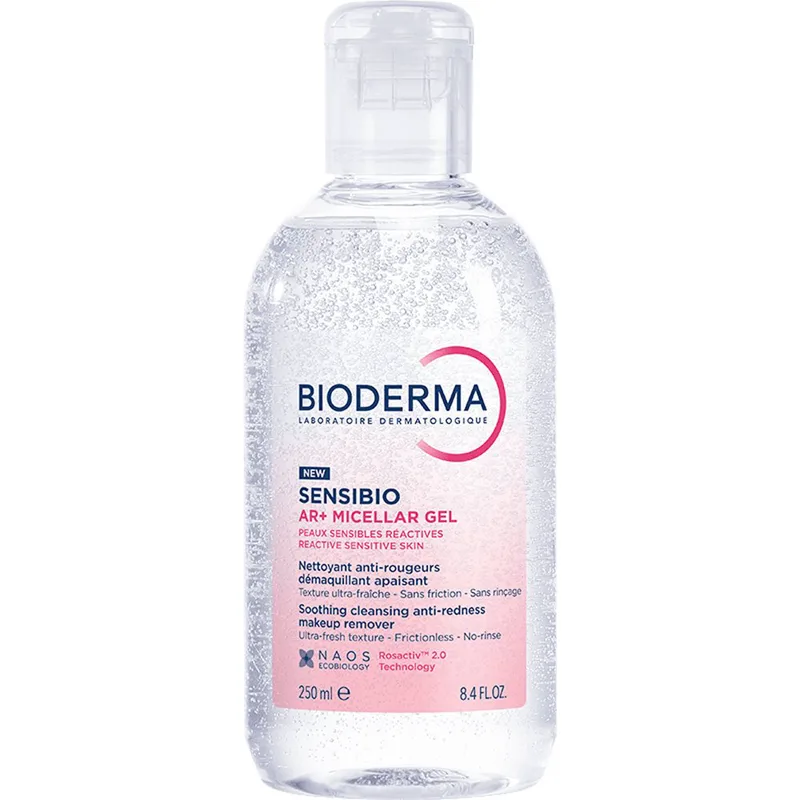 Bioderma Sensibio AR+ Micellar Gel Soothing Cleansing Anti-Redness Makeup Remover Καταπραϋντικό Τζελ Καθαρισμού & Ντεμακιγιάζ Κατά της Ερυθρότητας για το Ευαίσθητο Αντιδραστικό Δέρμα 250ml