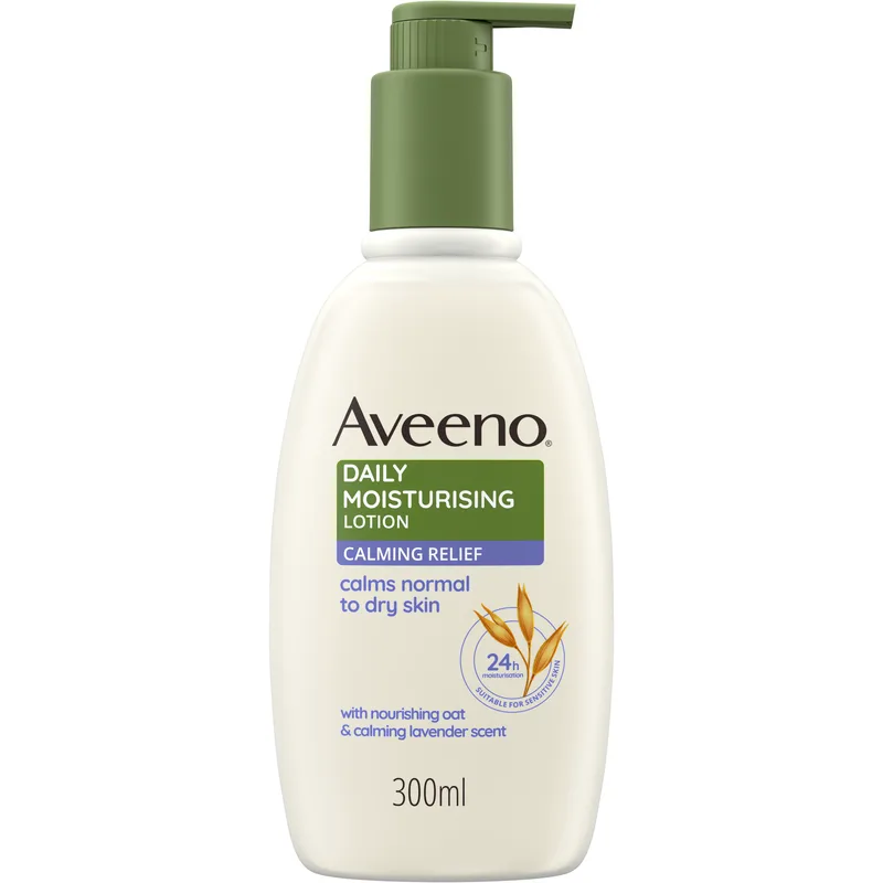 Aveeno Daily Moisturising Lotion Calming Relief 300ml,Ενυδατικό Γαλάκτωμα Σώματος με Άρωμα Λεβάντας