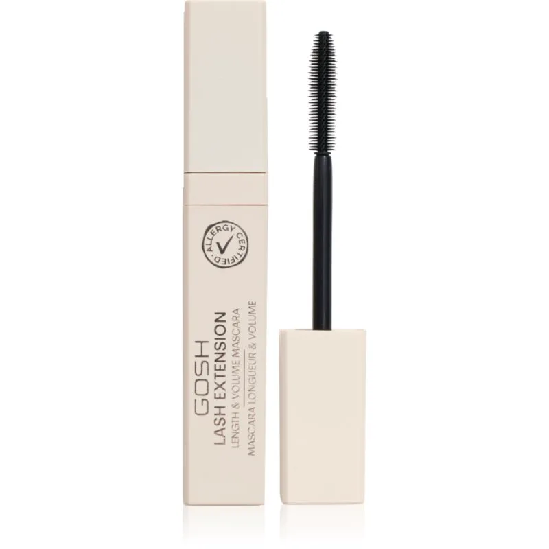 GOSH COPENHAGEN Lash Extension μάσκαρα για επιμήκυνση και πύκνωση των βλεφαρίδων απόχρωση Extreme Black 7 ml