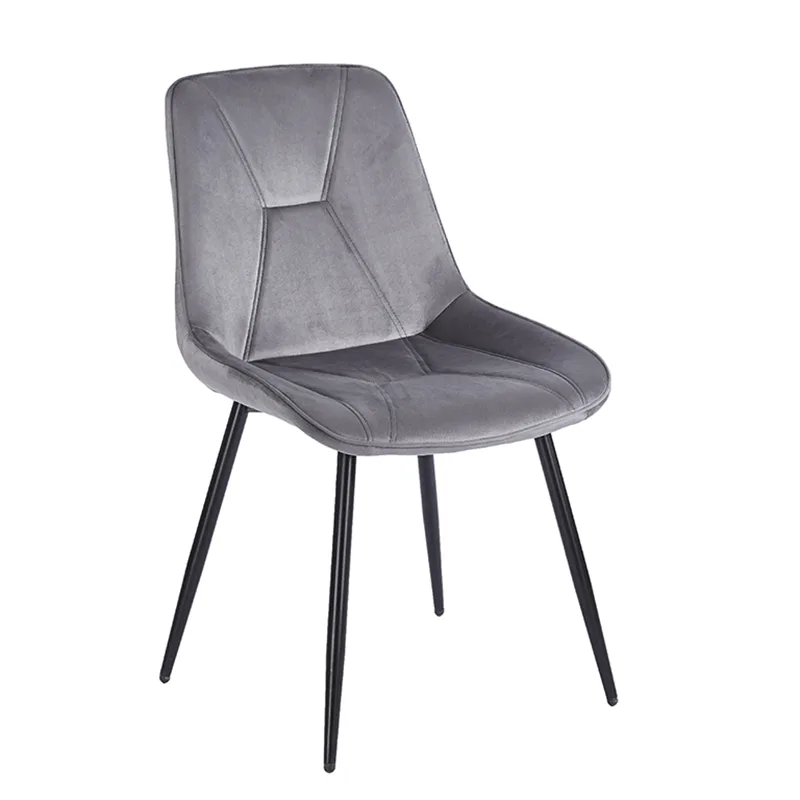 SILVIA GREY VELVET ΥΦΑΣΜΑ ΚΑΡΕΚΛΑ ΜΕΤΑΛΛΙΚΗ 51X58X87εκ.