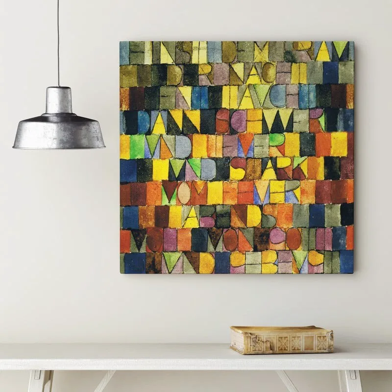 OUTLET Πίνακας σε καμβά PAUL KLEE - ONCE EMERGED FROM THE GREY OF NIGHT 120cm x 120cm