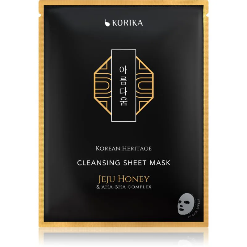 KORIKA Korean Heritage Jeju Honey & AHA-BHA Complex Cleansing Sheet Mask φύλλο μάσκας με καθαριστικό αποτέλεσμα 25 γρ