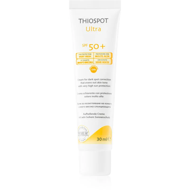 Synchroline Thiospot Ultra λαμπρυντική κρέμα για επιδερμίδα με υπέρχρωση SPF 50+ 30 ml