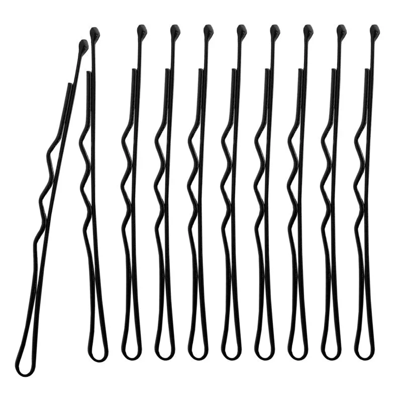 Deni Carte - black hairpins with bead to hold hair, hairstyles