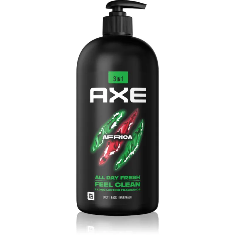 Axe Africa τζελ για ντους για πρόσωπο, σώμα και μαλλιά 900 ml