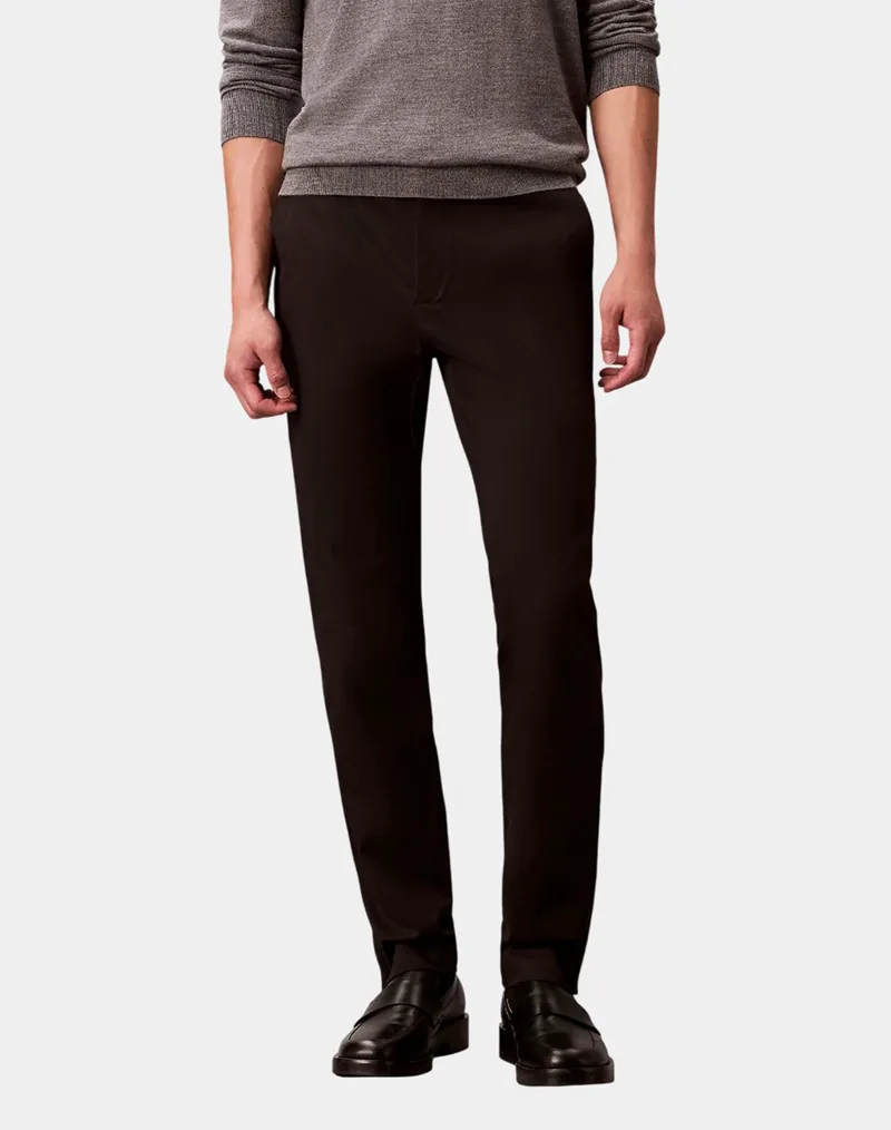 CALVIN KLEIN SLIM SATEEN CHINO TROUSER LV04LD613G-UB134 JetBlack