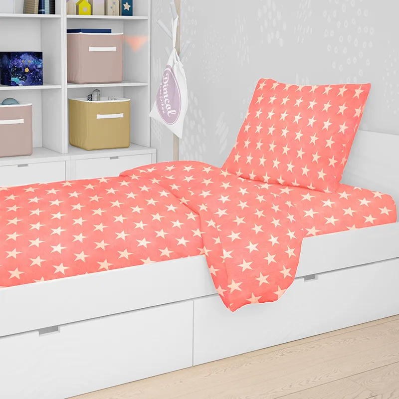 Σεντόνια Μονά Σετ Dimcol Star 34 Coral 160x240