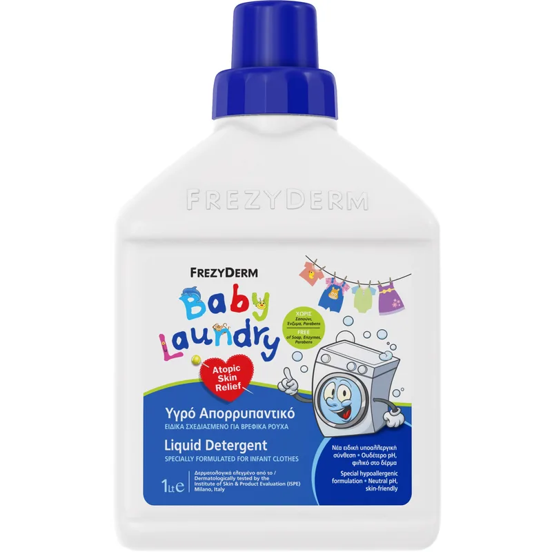 Frezyderm Baby Laundry Υγρό Απορρυπαντικό Ειδικά Σχεδιασμένο για Βρεφικά Ρούχα 1Lt