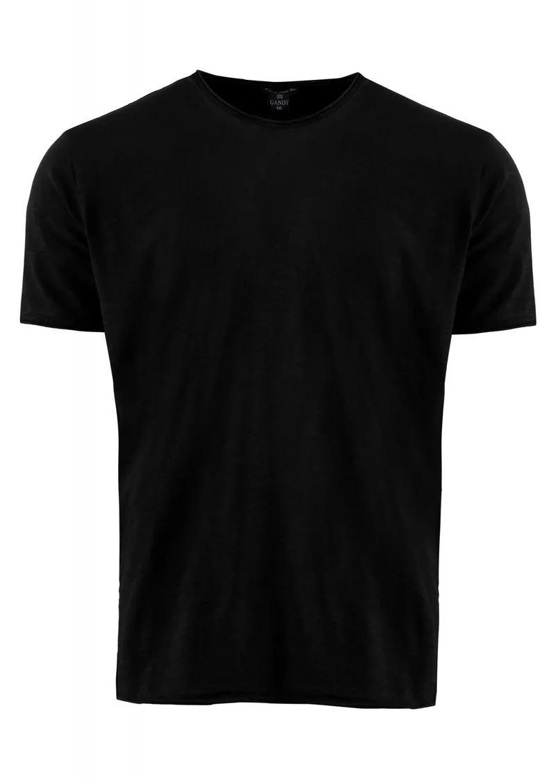 Ανδρικό t-shirt λαιμόκοψη. Basic collection. ΜΑΥΡΟ