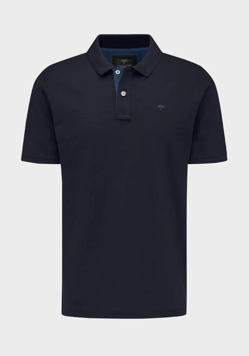 Fynch Hatton Polo Μπλούζα της σειράς Contrast - 1313 1711 685 Navy