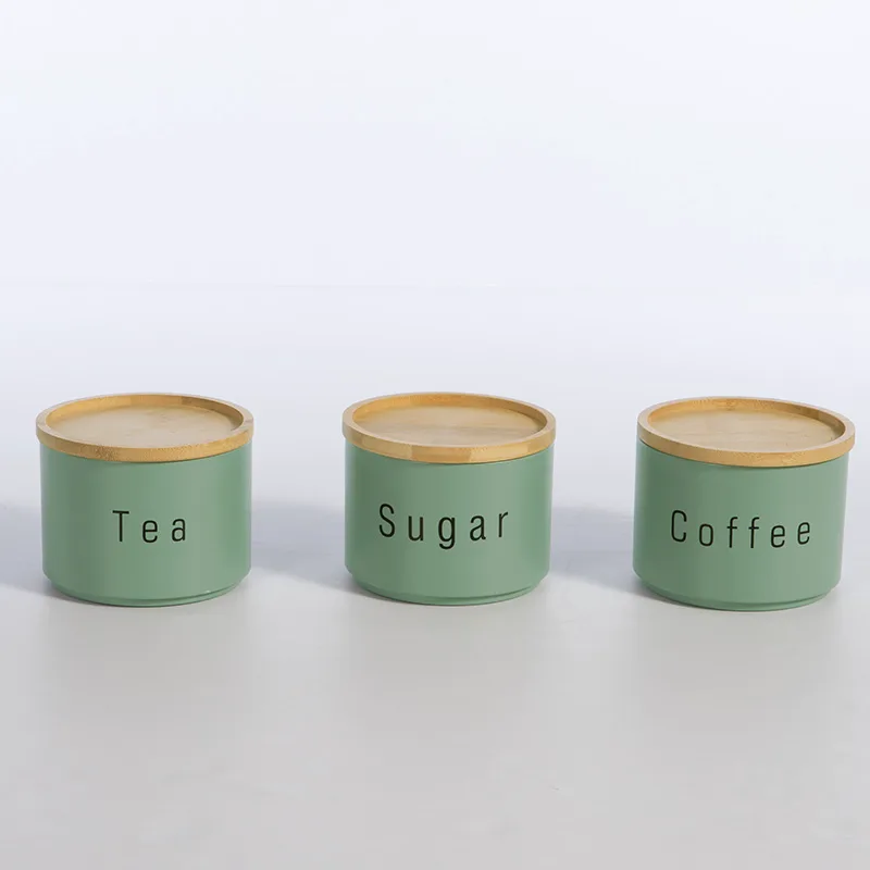 Δοχείο Αποηθηκευσης Σετ 3 Τμχ 12X12X8,8 Nef Nef Coffee-Tea-Sugar Green