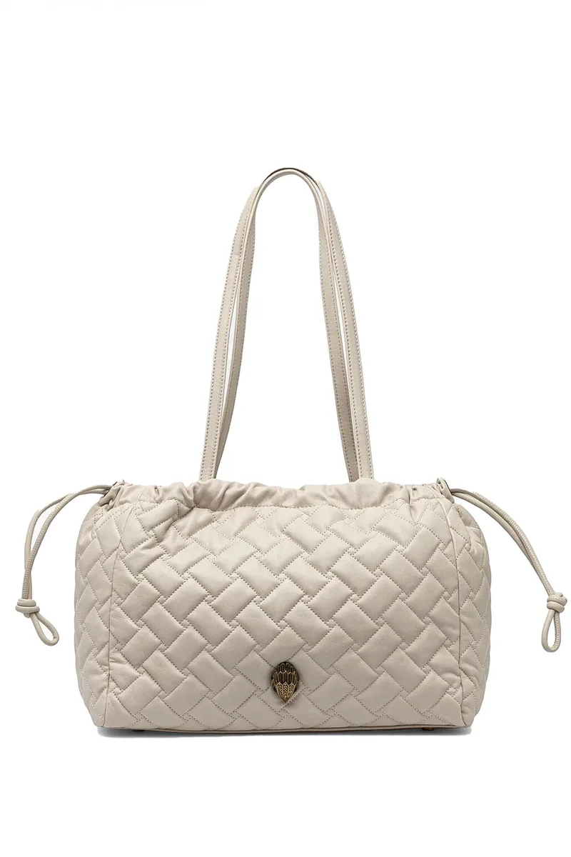 KURT GEIGER ΤΣΑΝΤΑ ΩΜΟΥ KENSINGTON STRING TOTE ΚΑΠΙΤΟΝE LOGO ΜΠΕΖ