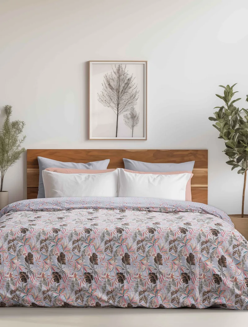 Σετ Παπλωματοθήκη Υπέρδιπλη 3 Τεμαχίων Madi Buds 220x240