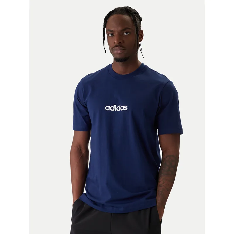 adidas T-Shirt Essentials Linear JE8999 Σκούρο μπλε Regular Fit