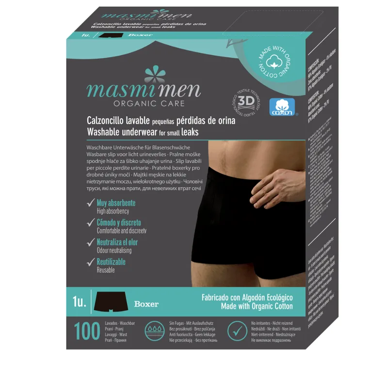 Masmi Men's Incontinence Boxer Shorts, L