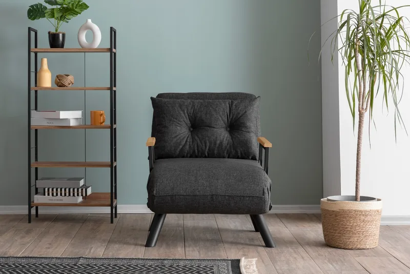Πολυθρόνα Κρεβάτι Sando Single - Dark Grey 859Ftn2820 (67x41x50)