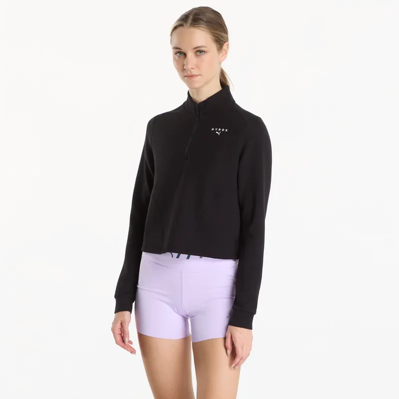 Φούτερ Puma W Puma X Hyrox Cloudspun 1/4 Zip Puma Black L