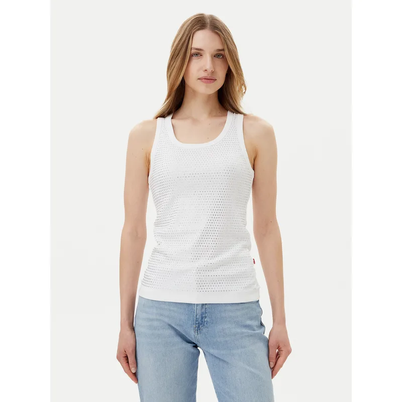 JOOP! Jeans Τοπ Tunka 30046107 Λευκό Slim Fit